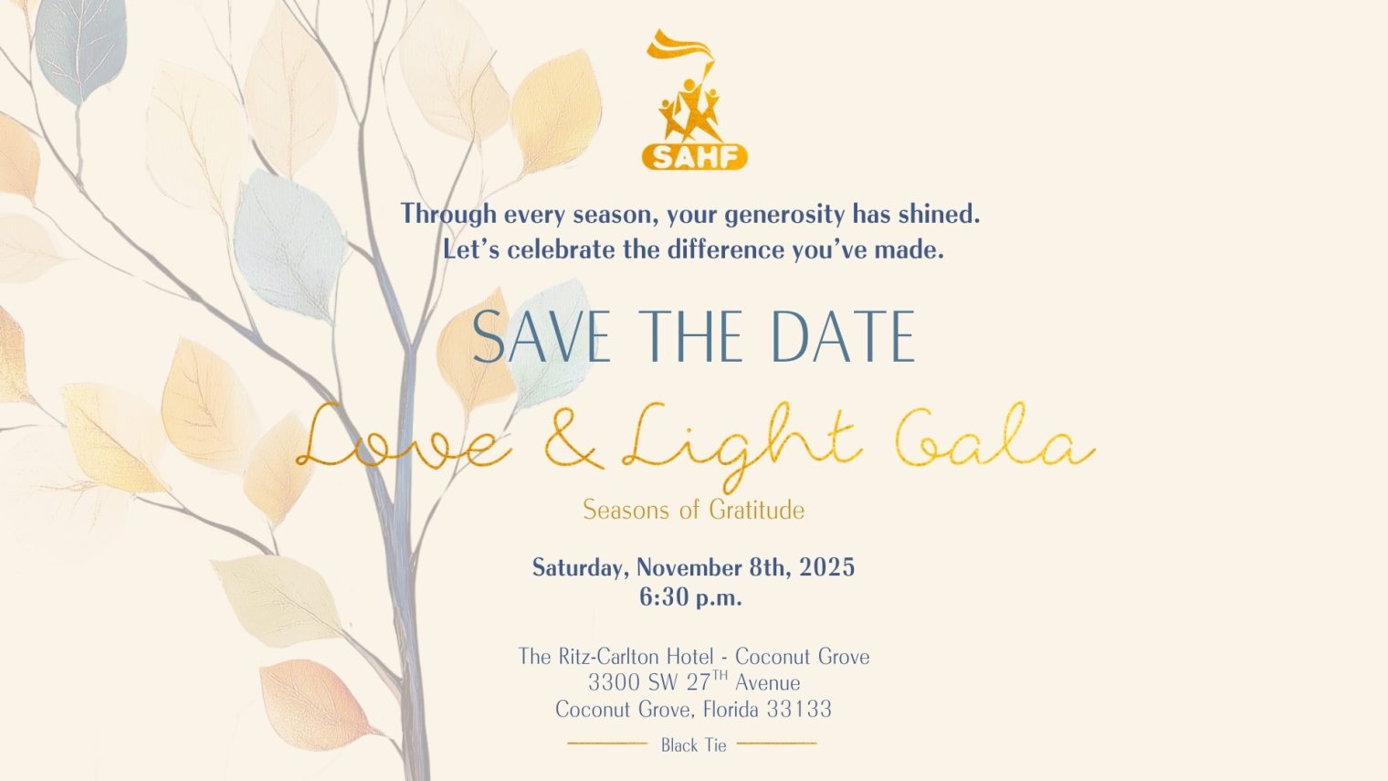 Save the Date: Love & Light Gala