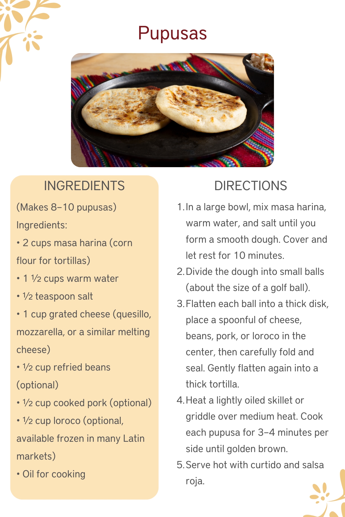 Pupusa Recipe